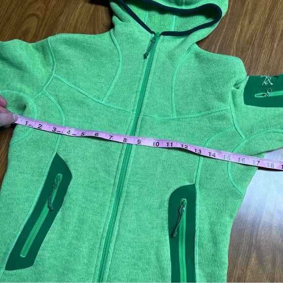Arc'teryx Covert Hoodie Full zip fleece Jacket size small Green polartec - Picture 10 of 11